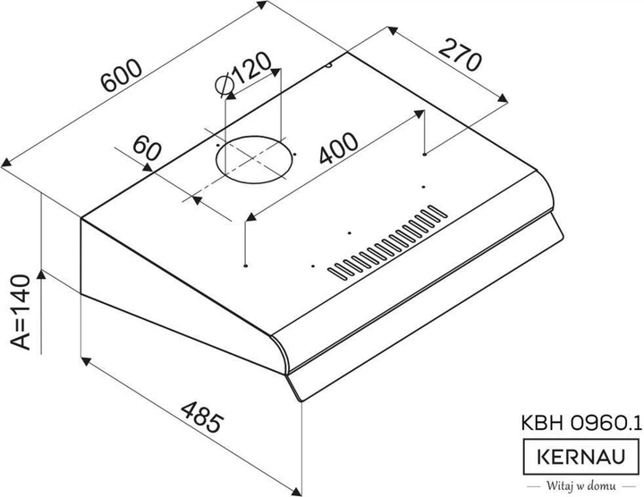 Вытяжка плоская KERNAU KBH 0960.1 W - изображение 2