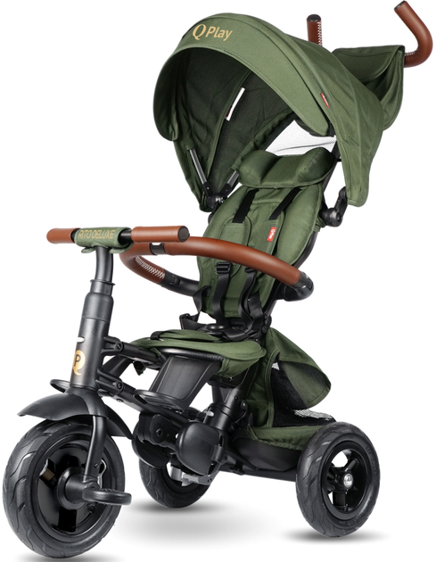 Триколісний велосипед Qplay Rito Deluxe Rubber Olive (5061047481639) - зображення 1