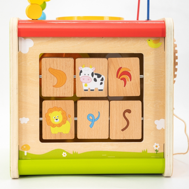 Kostka edukacyjna Viga 5 w 1 (6971608448003) - obraz 6