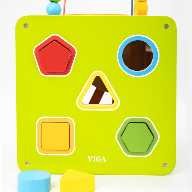 Kostka edukacyjna Viga 5 w 1 (6971608448003) - obraz 7