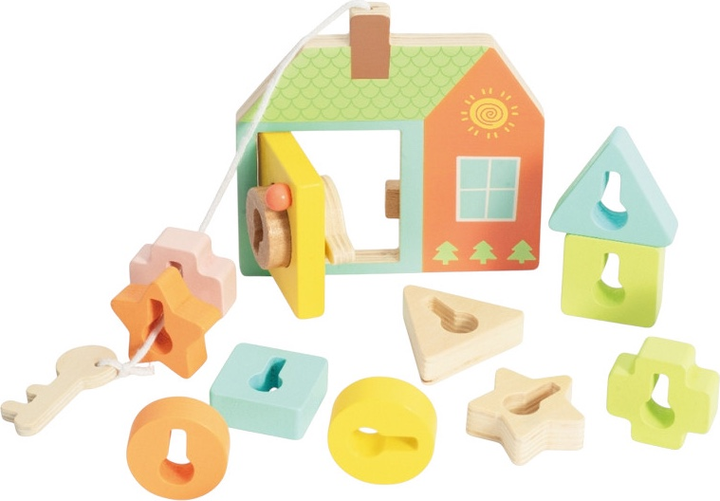 Przeplatanka drewniana Classic World klocki do nawlekania Klucze i drzwi 11 el CW20143 (6927049021435) - obraz 2