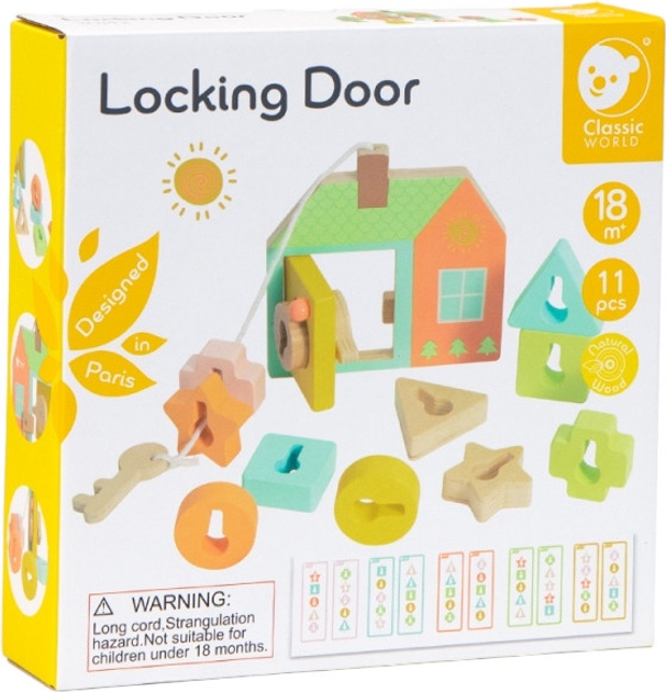 Przeplatanka drewniana Classic World klocki do nawlekania Klucze i drzwi 11 el CW20143 (6927049021435) - obraz 15