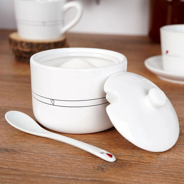 Cukierniczka Orion Serce ceramiczna z łyżeczką 300 ml (8592381178840) - obraz 4