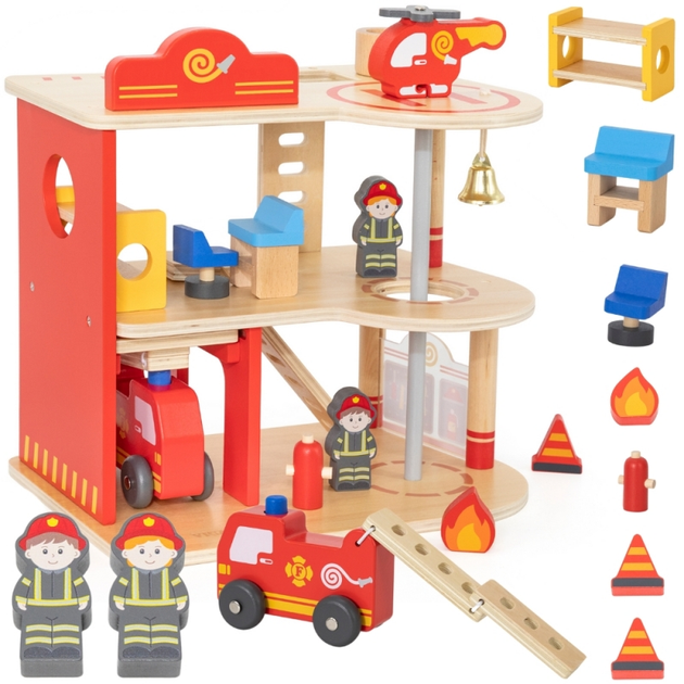 Drewniany garaż Viga Remiza Straży Pożarnej 14 elementów (6971608448010) - obraz 2