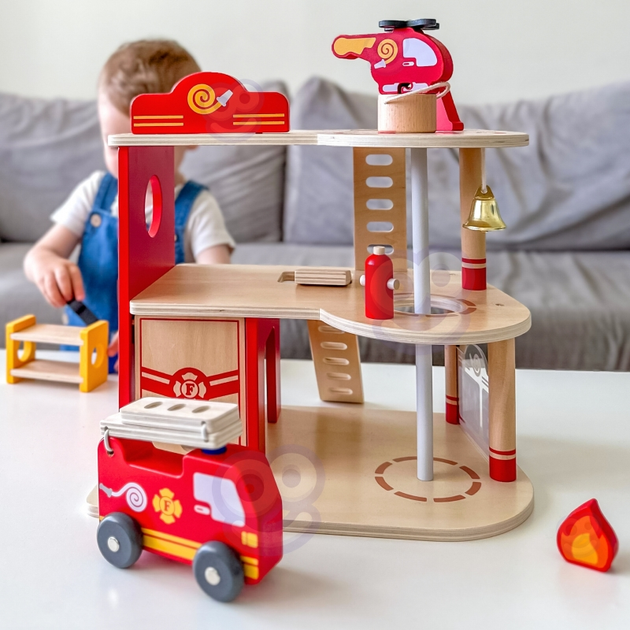 Drewniany garaż Viga Remiza Straży Pożarnej 14 elementów (6971608448010) - obraz 12