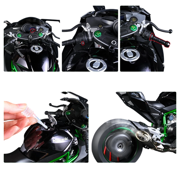 Коллекционная модель мотоцикла Kawasaki Ninja H2R 1:6 - Фото 5 Коллекционная модель мотоцикла Kawasaki Ninja H2R 1:6 - изображение 5