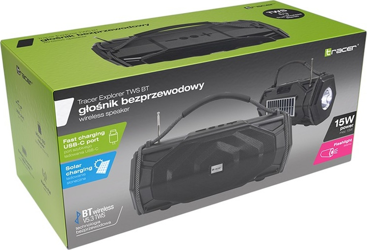 Портативна колонка Tracer Explorer TWS BT 15W Black (TRAGLO47616) - зображення 8