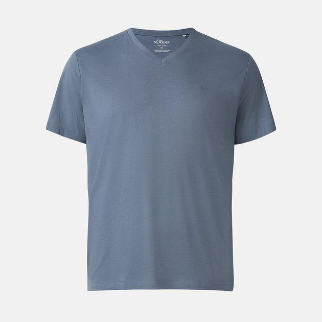 Футболка бавовняна довга чоловіча s.Oliver 10.3.16.12.130.2174720-5363 5XL Світло-синя (4099978349217) - зображення 4