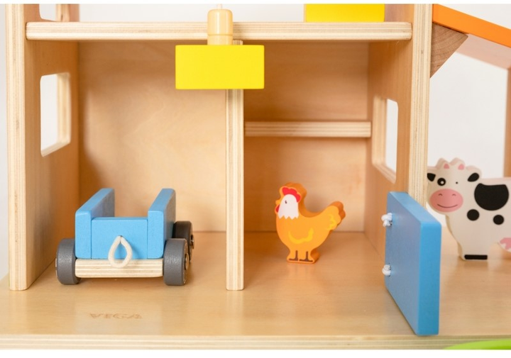 Drewniana farma Viga Dom farmera z ogródkiem i traktorem 21 element (6971608448041) - obraz 7