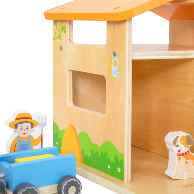 Drewniana farma Viga Dom farmera z ogródkiem i traktorem 21 element (6971608448041) - obraz 9