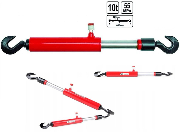 Стяжка гідравлічна VOREL з гачками 10 т 660 мм (80450_v) - зображення 3