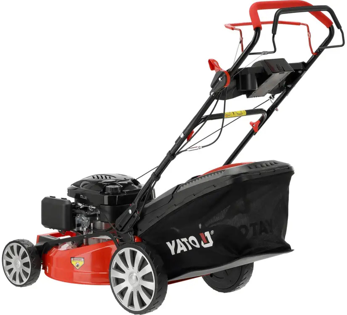 Газонокосарка бензинова YATO з приводом: 3.5 кВт ширина різання Ø= 53 см травозбірник 62 л (YT-85532) - зображення 2