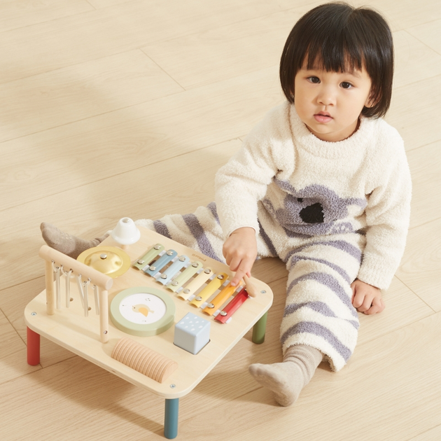 Drewniany stolik edukacyjny Viga Muzyczny Sensoryczny 7w1 (6971608442773) - obraz 9
