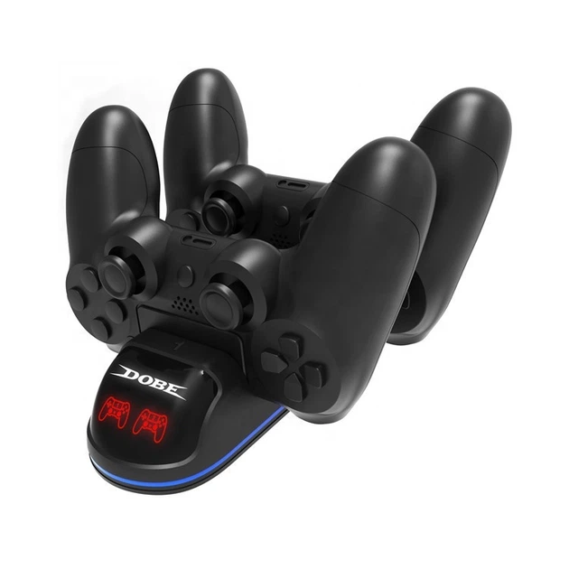 Двойная зарядная dock станция DOBE подставка для контроллеров DualShock 4 Sony PlayStation 4 (PS4 / PS4 SLIM / PS4 PRO) c LED индикаторами статуса зарядки - изображение 5