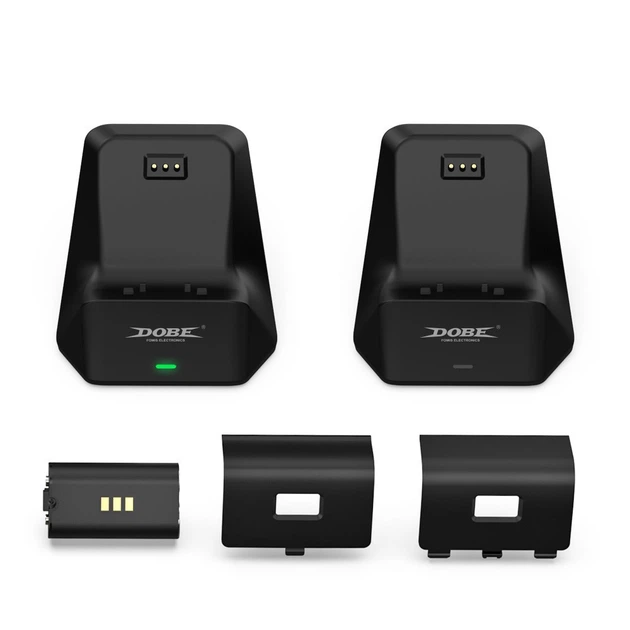 Зарядная dock станция DOBE c аккумуляторной батареей объемом 1200 mAh подставка для геймпада Microsoft Wireless Controller Xbox Series X|S, Xbox One X / Xbox One S / Xbox One c LED индикаторам статуса зарядки джойстика - Фото 4 Зарядная dock станция DOBE c аккумуляторной батареей объемом 1200 mAh подставка для геймпада Microsoft Wireless Controller Xbox Series X|S, Xbox One X / Xbox One S / Xbox One c LED индикаторам статуса зарядки джойстика - изображение 4