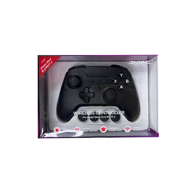 Беспроводной геймпад DOBE (2.4GHz USB-A ресивер, USB Type-C переходник) для консоли Valve Steam Deck / Nintendo Switch (NS OLED) / ПК, ноутбука / Android / накладки на стики контроллера, джойстика - изображение 10