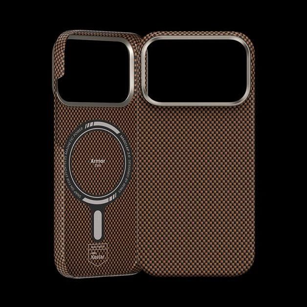 Чехол карбоновый Benks Protective Premium Armor Tint Kevlar Case (1000D) with MagSafe для Apple iPhone 17 Pro Gold - Фото 2 Чехол карбоновый Benks Protective Premium Armor Tint Kevlar Case (1000D) with MagSafe для Apple iPhone 17 Pro Gold - изображение 2