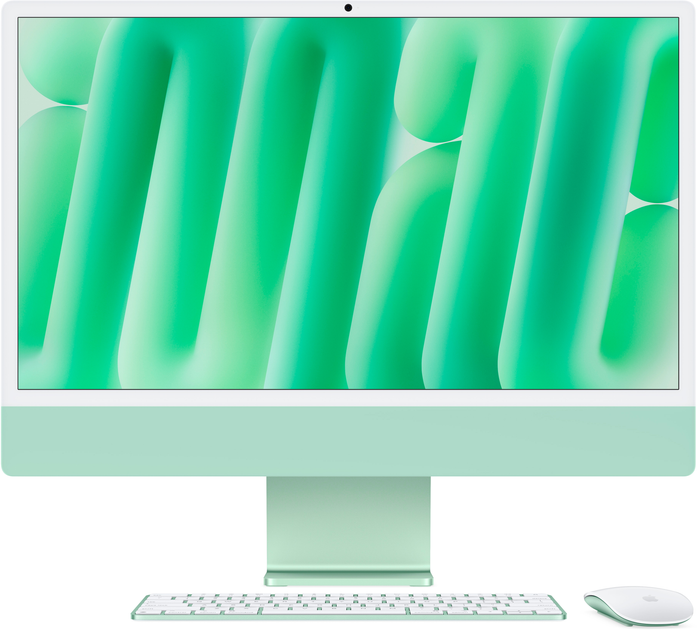 Monoblok Apple iMac 24" M4 4.5K 8‑rdzeniowy GPU 256GB Green (MWUE3ZE/A) - obraz 1