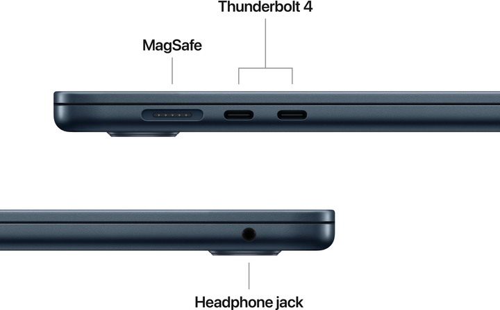 Laptop Apple MacBook Air 15.3" M4 16/512GB 2025 (MW1M3ZE/A) Midnight - obraz 7