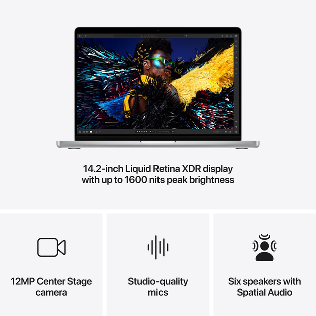 Ноутбук Apple MacBook Pro 14" M4 Pro 24/1TB 2024 (MX2F3ZE/A) Silver - зображення 6