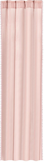 Фіранка Homla Adi з помпонами рожева 140x250 см (5904183851785) - зображення 1