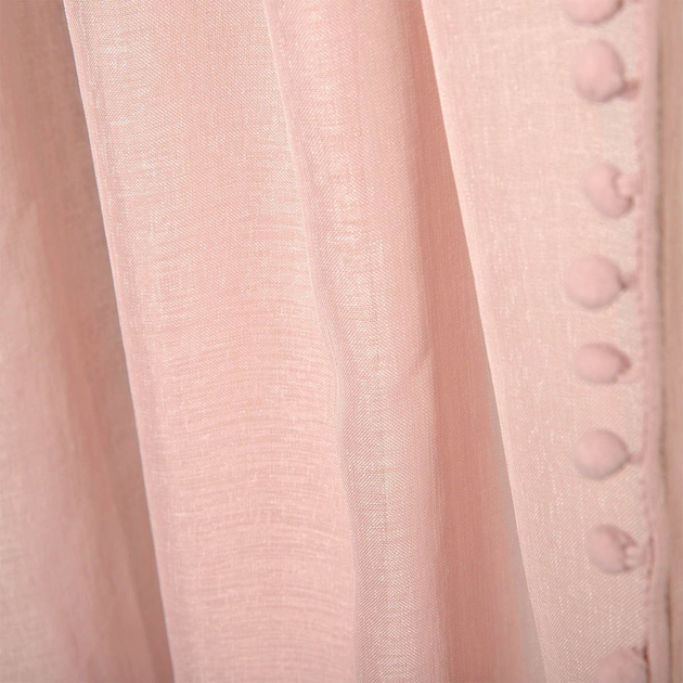 Фіранка Homla Adi з помпонами рожева 140x250 см (5904183851785) - зображення 3