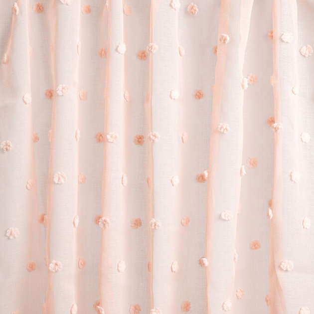 Фіранка Homla Belmonte з декоративними помпонами рожева 140x250 см (5906496742439) - зображення 1