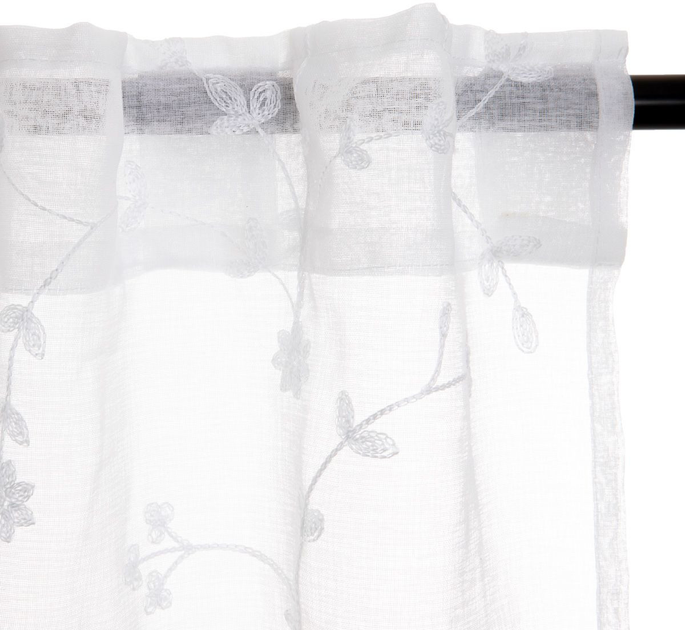 Фіранка Homla Mossia з листяним принтом біла 140x250 см (5904183856797) - зображення 2