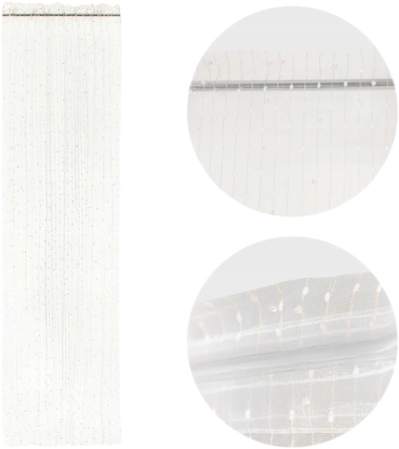 Фіранка Homla B2 Essentials Shangri-La з тасьмою біла 140x250 см (5906496717703) - зображення 1