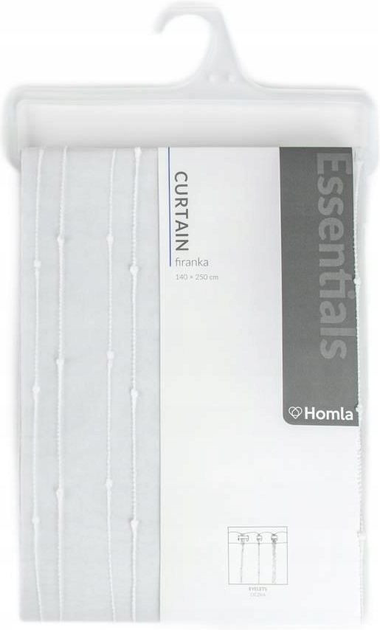 Фіранка Homla B2 Essentials на кільцях жакардова біла 140x250 см (5906496717673) - зображення 2