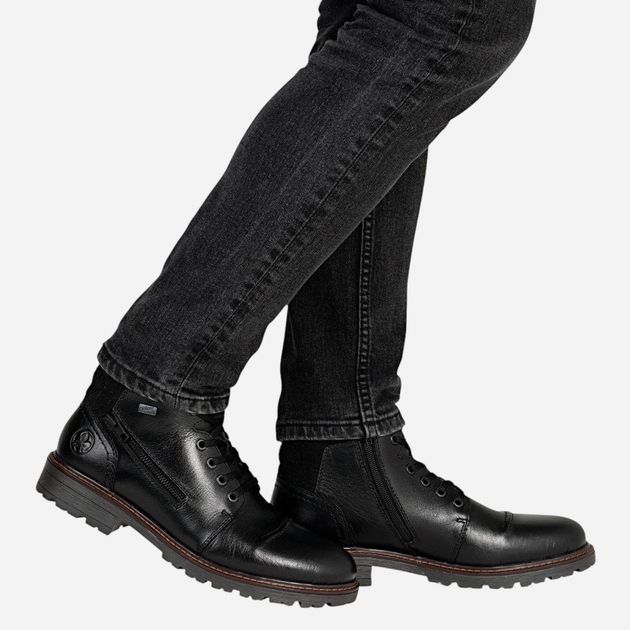 Trzewiki męskie skórzane Rieker 32020-00 44 (9.5UK) Czarne (4061811894017) - obraz 2