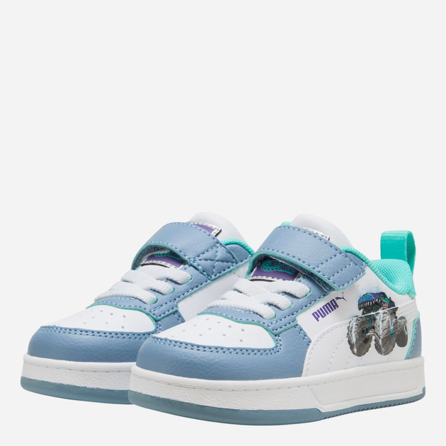 Sneakersy chłopięce na rzepy Puma Caven 2.0 Lo Hot Wheels 2 AC+ Inf C 40340701 22 (5UK) Białe (4069156711532) - obraz 2