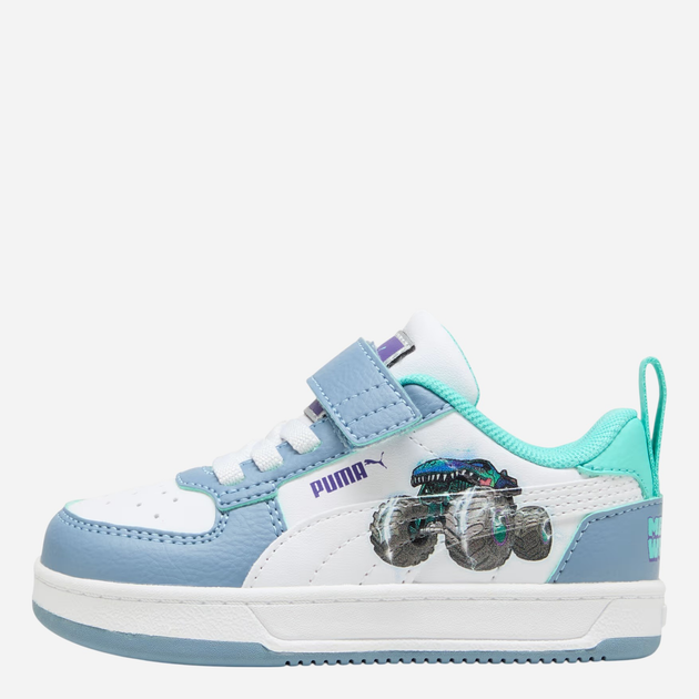 Sneakersy chłopięce na rzepy Puma Caven 2.0 Lo Hot Wheels 2 AC+ Inf C 40340701 23 (6UK) Białe (4069156711549) - obraz 1