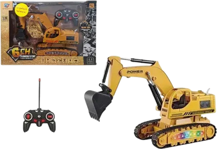 Koparka zdalnie sterowana Swede ze światłem i dźwiękiem G8214 (5902496216581) - obraz 1