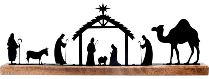 Szopka bożonarodzeniowa Orion Mango drewniana metalowa (8592381201630) - obraz 1