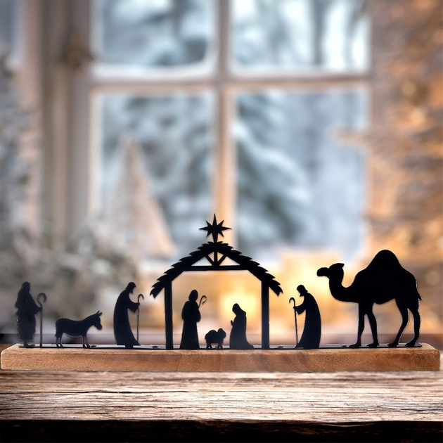 Szopka bożonarodzeniowa Orion Mango drewniana metalowa (8592381201630) - obraz 4