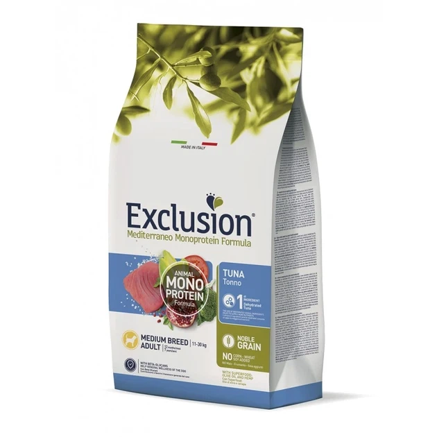 Exclusion Adult Tuna Medium Breed корм для дорослих собак середніх порід з тунцем 12 кг - Фото 1 Exclusion Adult Tuna Medium Breed корм для дорослих собак середніх порід з тунцем 12 кг - изображение 1
