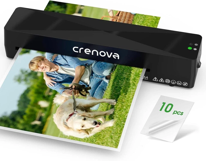 Ламинатор Crenova A4 для горячего и холодного ламинирования, с технологией быстрого нагрева и 10 листами - Фото 1 Ламинатор Crenova A4 для горячего и холодного ламинирования, с технологией быстрого нагрева и 10 листами - изображение 1