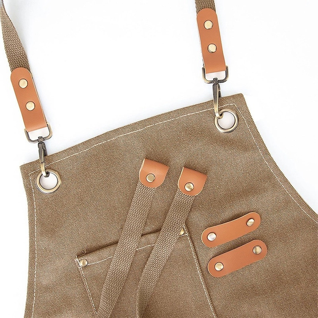 Fartuch kuchenny Orion wiązany brązowy 74 cm (8592381200053) - obraz 2