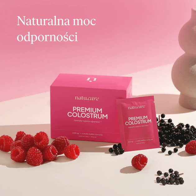 Харчова добавка Natu.Care Premium Colostrum 30 саше Малина та бузина (5905943690774) - зображення 2