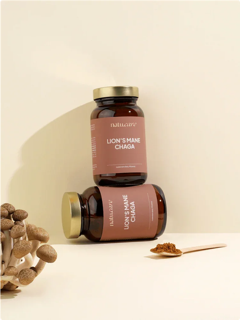 Харчова добавка Natu.Care Lion’s Mane + Chaga 1500 мг 45 г (5905943690828) - зображення 4