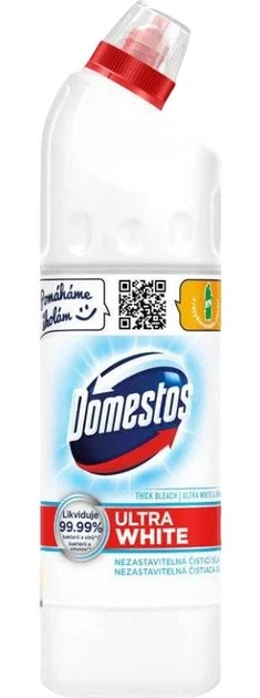 Средство дезинфицирующее Domestos Ultra White, 750 мл - Фото 1 Средство дезинфицирующее Domestos Ultra White, 750 мл - изображение 1