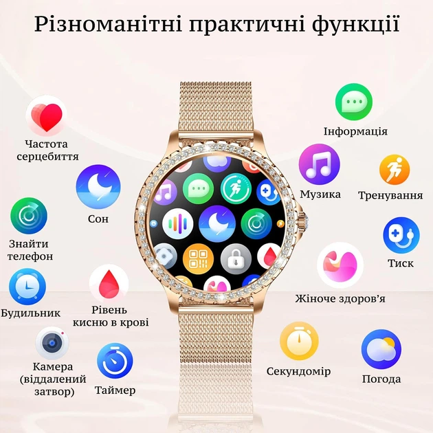 Cмарт-часы женские LIGE Smart watch Ladies 2024 c тонометром - изображение 6