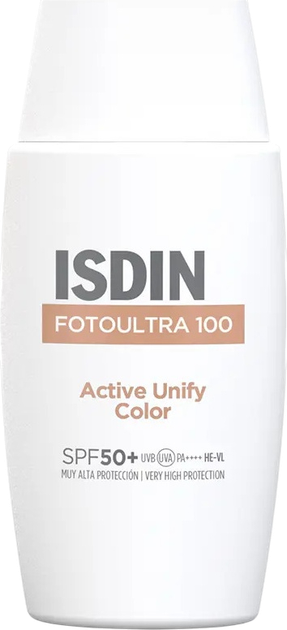 Сонцезахисний крем Isdin FotoUltra 100 Active Unify Color SPF 50 + 50 мл (8429420307643) - зображення 1