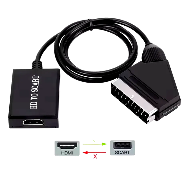 Кабель-перехідник HDMI to SCART 45653 - Фото 2 Кабель-перехідник HDMI to SCART 45653 - изображение 2