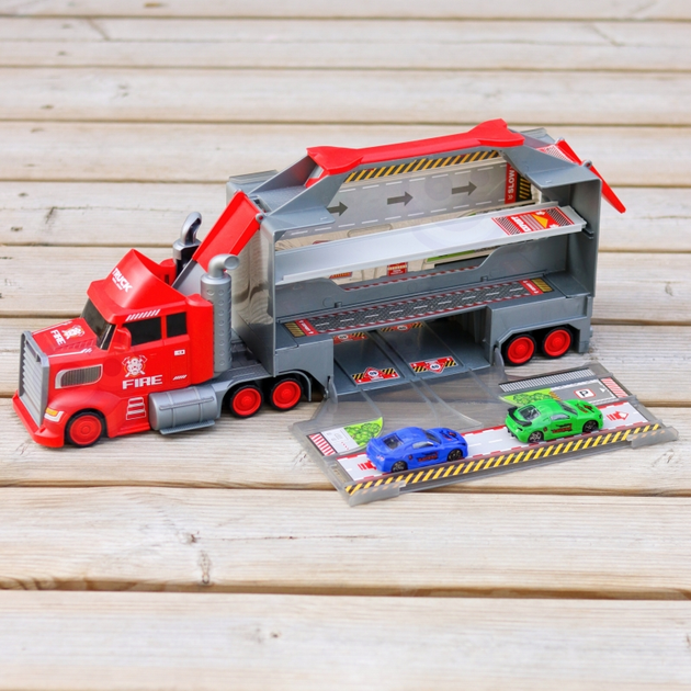 Автомобільний трек Woopie з вантажівкою, евакуатором та гаражем (5906280653231) - зображення 4