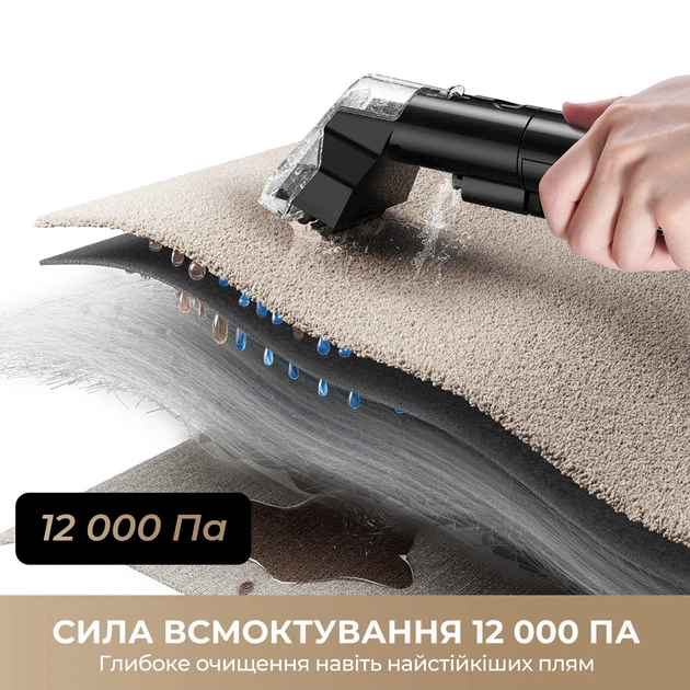 Моющий пылесос для ковров и тканей Dreame N10 (N10-BL) - Фото 5 Моющий пылесос для ковров и тканей Dreame N10 (N10-BL) - изображение 5