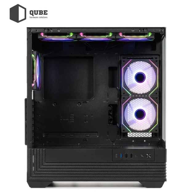 Корпус QUBE FORT ARGB Black (FORT_GBNU3) - Фото 3 Корпус QUBE FORT ARGB Black (FORT_GBNU3) - изображение 3