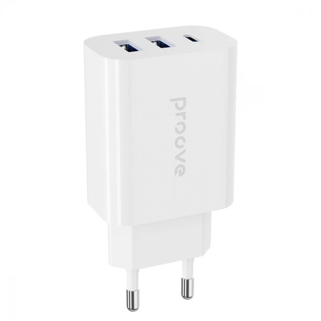 Зарядний Пристрій Proove Rapid 30W (2USB + Type-C) white - Фото 7 Зарядний Пристрій Proove Rapid 30W (2USB + Type-C) white - зображення 7