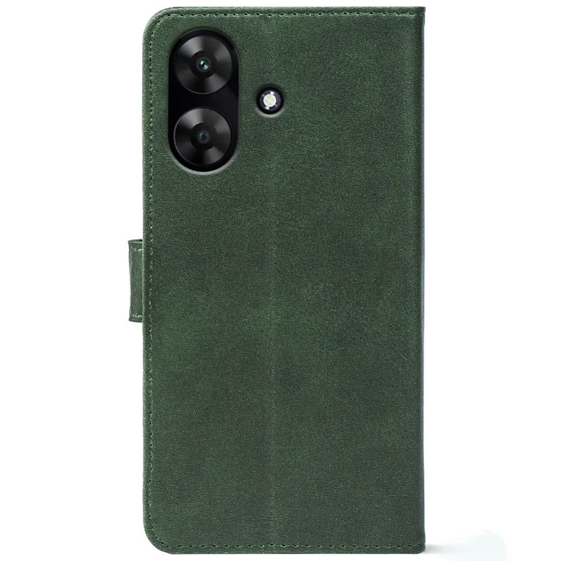 Чохол-книжка Crazy Horse Clasic для Realme Note 60x Dark Green (Front) (68580) - изображение 5